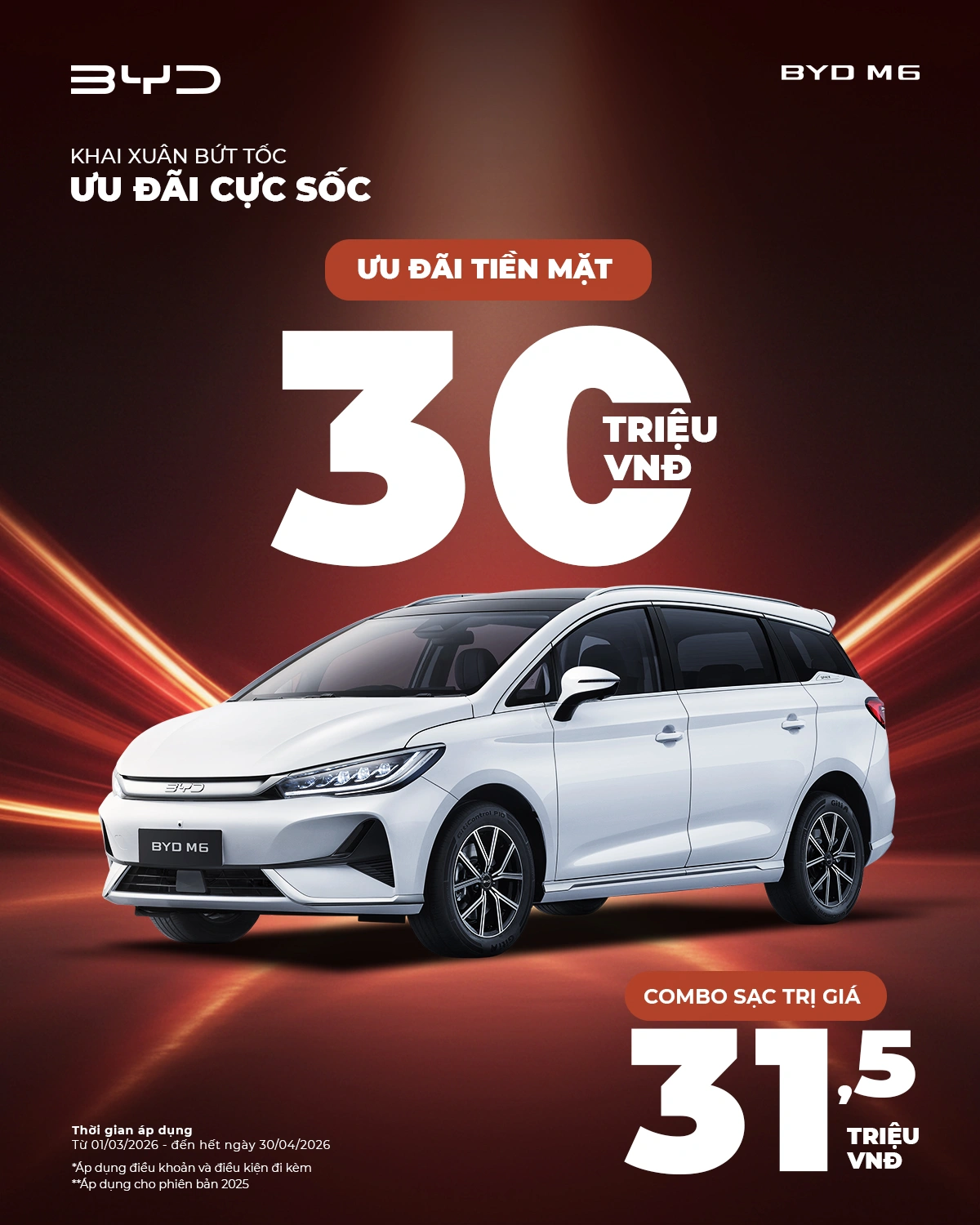 BYD M6 – KHAI XUÂN BỨT TỐC – ƯU ĐÃI CỰC SỐC